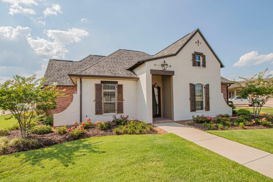 Exterior shot of a home and front yard